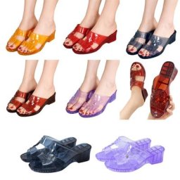 Pantoufles Transparentes et Décontractées pour Femme Nouvelle Collection d'Été