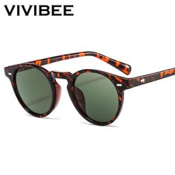 VIVIBEE – lunettes de soleil rétro carrées pour hommes et femmes Vintage UV400 monture léopard