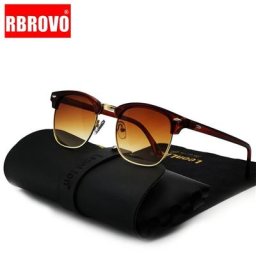 RBROVO – lunettes de Soleil rétro à semi-bords pour hommes marque de luxe pour femmes/hommes