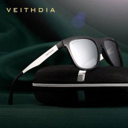 VEITHDIA – lunettes de soleil carrées rétro Vintage verres polarisés UV400 pour hommes/femmes en