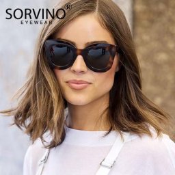 SORVINO-Lunettes de soleil œil de chat rétro pour femmes lunettes de soleil en écaille de tortue