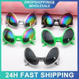 Lunettes de soleil drôles Punk Chim2023 lunettes extraterrestres créatives lentilles arc-en-ciel
