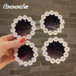 IBOODE Lunettes de Soleil Ovales pour Enfant Protection Solaire d'Extérieur UV400 à la Mode à