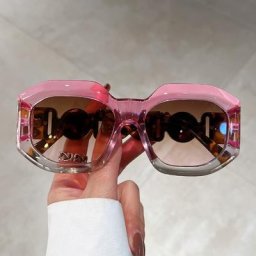 KAMMPT-Lunettes de soleil carrées vintage surdimensionnées pour hommes et femmes nuances dégradées