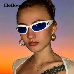 Lunettes de Soleil de Luxe pour Homme et Femme Marque de Punk Mode Lune Décoratives pour