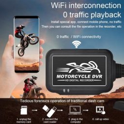 Caméra de tableau de bord étanche pour moto caméra d'action pour touristes DVR vue avant et