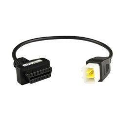 Connecteurs d'extension de câble de diagnostic de moto adaptateurs OBD2 6 broches à 16 broches