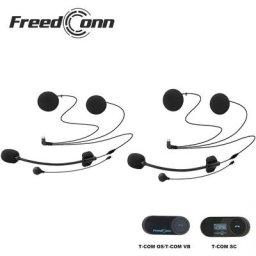 2Pcs Freedconn Helmet Intercom Motorcycle Bluetooth Headset Accessorice 2 In 1 Micphone Speaker