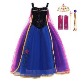 Robe Frozen 2 Anna pour filles costume de princesse Reine des neiges cosplay Halloween carnaval