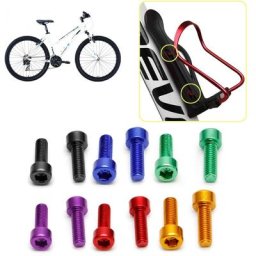 Vis taraudeuses hexagonales M5 en alliage d'aluminium 1 paire pour porte-bouilloire vtt