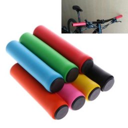 Housse en éponge pour guidon de vélo couvre-poignée en Silicone souple couleur unie antidérapant
