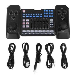 Microphone mélangeur rechargeable par USB compatible avec Bluetooth casque d'écoute diffusion