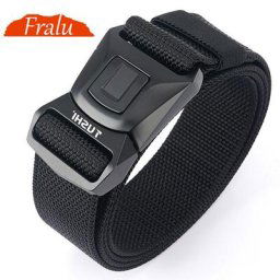 FRALU – ceinture militaire en Nylon souple pour homme en métal dur Simple et pratique