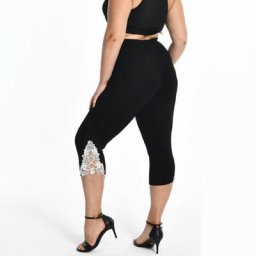 S-7XL leggings grande taille femmes leggings dentelle décoration blanc leggings taille 7XL 6XL 5xl