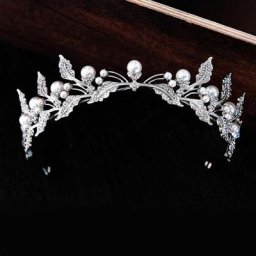 Couronne de mariage en perles de cristal à feuille Simple diadème de princesse royale en strass