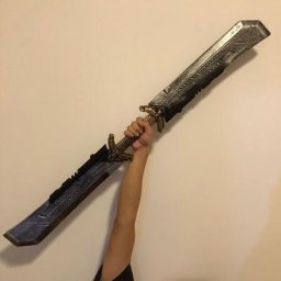Épée à double tranchant de Thanos accessoires de cosplay sécurité douce film en PU ply Playing