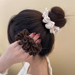 Accessoires de cheveux élastiques pour femmes et enfants bande en caoutchouc noir porte-queue de