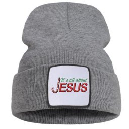 It's All About Jesus Funny Beanie pour hommes et femmes chapeau décontracté bonnets d'extérieur