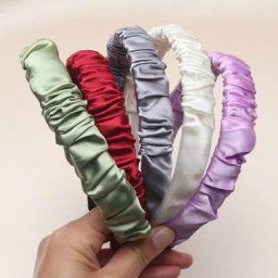 Serre-tête en Satin pour femmes 1 pièce bandeau tendance pour filles accessoires pour cheveux