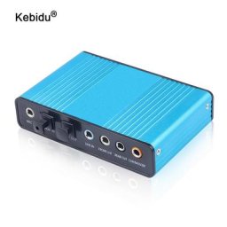 Kebidu-Carte son USB 2.0 chipset CM6206 canal 5.1 contrôleur éventuelles DIF audio pour PC