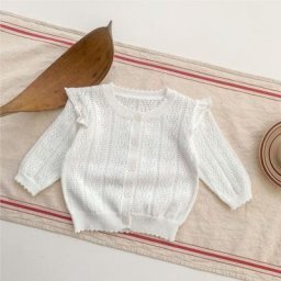 Cardigan à manches longues pour bébé fille manteau fin respirant style coréen avec air