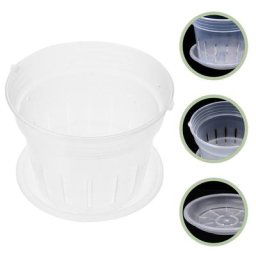 Pots d'orchidées avec plateau trous de plantation pour plantes à fleurs tasse transparente