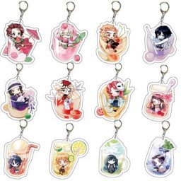 Porte-clés acrylique Demon Slayer Kamado Nezuko Tokitou Muichirou cadeaux Sweety