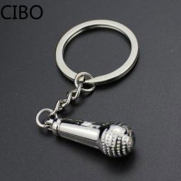 Porte-Clés en Métal avec Microphone et Musique Créative Cadeau à la Mode Nouveauté 2019
