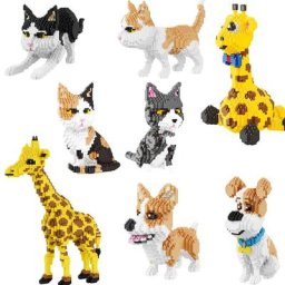 Balody-décennie s de construction d'animaux pour enfants chat CorgiDog girafe en 3D chien assis