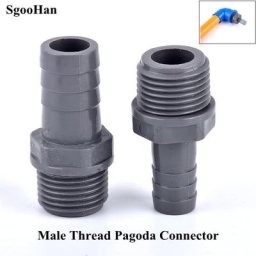 Adaptateur de tube d'eau souple à filetage mâle vers OD 8 ~ 16mm connecteurs de tuyau d'irrigation
