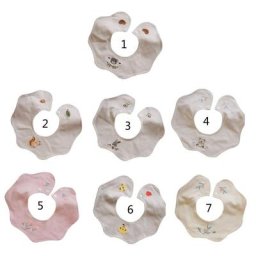 Bavoir de dentition en coton pour nouveau-né couche épaisse serviette rotative doux pour la peau
