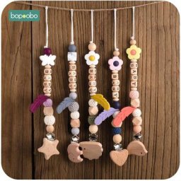 Bopoobo-Anneau de dentition en bois de qualité alimentaire 1 pièce sucette JOChildren jouets