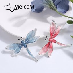 Meicem-Broche libellule animale pour femmes broches de vêtements de luxe accessoires de pull mode