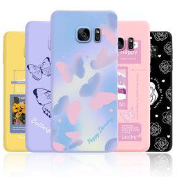 Étui souple en silicone pour Samsung Galaxy S7 S7 Edge coque à fleurs pare-chocs