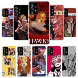My foreAcademia Hawks Juste de téléphone pour Samsung Galaxy A54 A53 A52 A14 A13 A12 A24