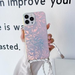 Coque en silicone avec lanière croisée pour Samsung collier housse de sangle placage A52 A72