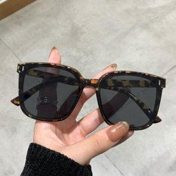 Lunettes De soleil carrées surdimensionnées noires pour femmes rétro Vintage à grande monture à