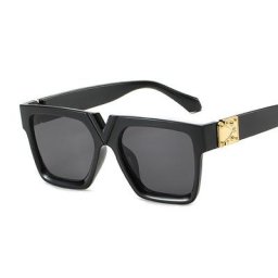 Lunettes de soleil carrées vintage pour hommes et femmes marque de luxe miroir nickel é rétro