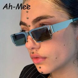 Lunettes de soleil rectangulaires Steampunk pour femmes et hommes lunettes de soleil vintage