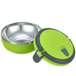 Boîte à lunch en acier inoxydable avec couvercle isotherme chauffe-aliments portable récipient