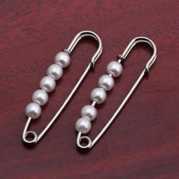 Broche de perles d'imitation vintage épingles de sûreté ornements de bijoux pour écharpe manteau