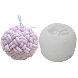 Moule à Bougie en Silicone avec Nministériels d Géométrique pour Halloween Design de Boule de Fil