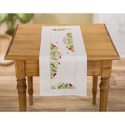 Chemin de table à broder « prairie »