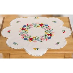 Nappe à broder « fleurs rustiques »
