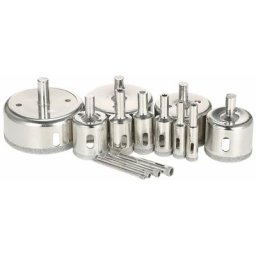 14 pièces 3-70mm verre trou scie Kit diamant enduit noyau scie cloche marbre forets carrelage