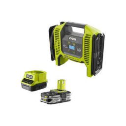 Ryobi - Pack gonfleur compresseur 18V R18MI-0 - 1 batterie 2.5Ah - 1 chargeur rapide RC18120-125