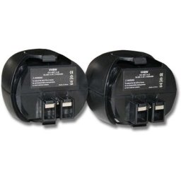 Lot 2 batteries Ni-MH Vhbw 2100mAh (4.8V) pour outils Metabo Powergrip 2, Powergrip ii, Powergrip2.