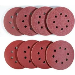80 Pièce Disques de Ponçage à fixation en Ponceuse excentrique, (Ø125mm Set de papier à poncer), 10
