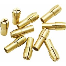 10Pcs Mandrins en laiton Perceuse Pinces 0.5-3.2mm Accessoires pour Dremel outils rotatifs Tige