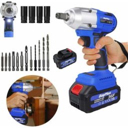 Clé à chocs sans fil brushless de 1 / 2 pouce avec batterie 6,0ah 21v et chargeur rapide 420 nm de